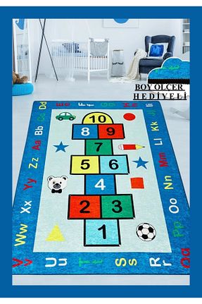 فرش بچه گانه آبی پلی استر Dolce - کد 879078958