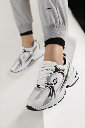 کفش اسنیکر سفید زنانه بند دار LANDSHOES - کد 882303702