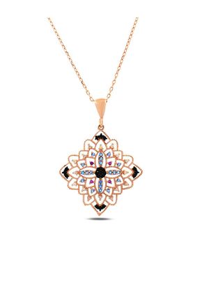 گردنبند نقره صورتی زنانه 925 عیار Brezza Lusso Jewelry - کد 112491917