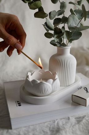 اجسام تزئینی و بیبلو سفید Beton pamircandles - کد 864129068