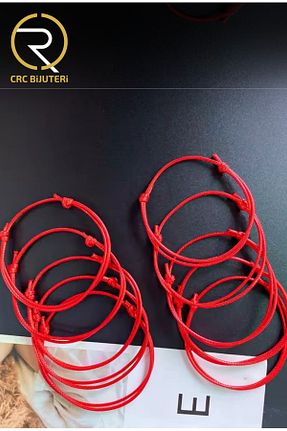 دستبند جواهر قرمز زنانه چرم Crc Bijuteri - کد 882328330