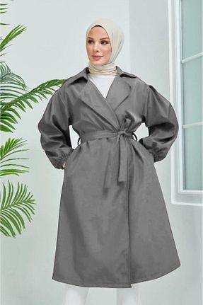 ترنچکت حجاب طوسی زنانه پلی استر VıoShıne - کد 863185014