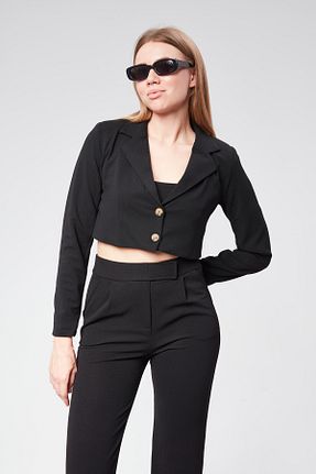 کت مشکی زنانه اورسایز VıoShıne - کد 867848559