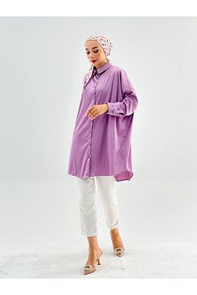 پیراهن حجاب بنفش زنانه اورسایز VıoShıne - کد 759805808