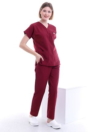 ست بالاتنه و پائین تنه زرشکی زنانه بافتنی Esen Forma - کد 882396890