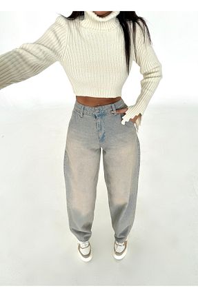 شلوار جین آبی زنانه پاچه گشاد Swet Shop Jeans - کد 882401369