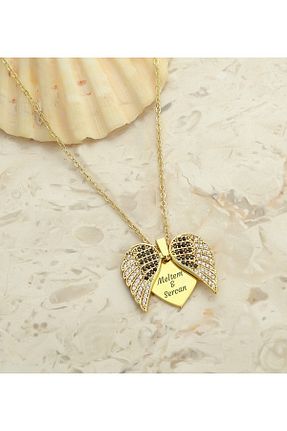 گردنبند جواهر زرد زنانه برنجی Home - کد 882443461
