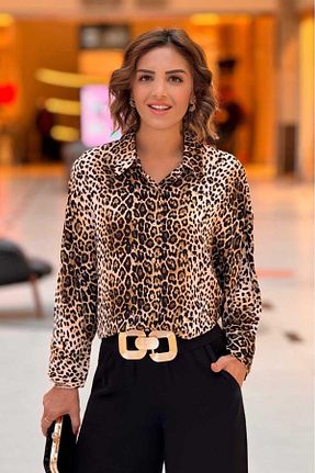 پیراهن قهوه ای زنانه گشاد Nevin Kaya Moda - کد 882415227