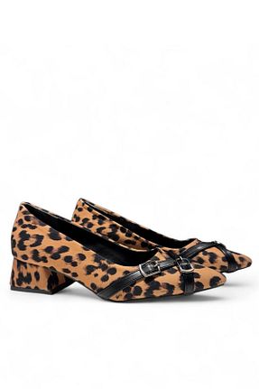 کفش پاشنه بلند کلاسیک قهوه ای زنانه ساتن Melissa Boutique - کد 882500209