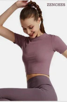 تیشرت رنگی زنانه کراپ ZENCHES - کد 882492613