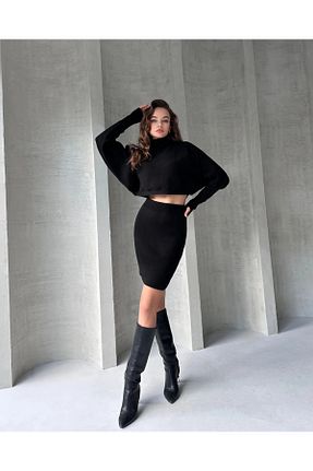 ست بالاتنه و پائین تنه مشکی زنانه تریکو Badiva Fashion - کد 882491951