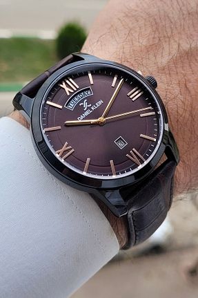 ساعت مچی قهوه ای مردانه 43 میلی متر Daniel Klein - کد 883381633