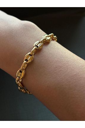 دستبند استیل (فولاد) زرد زنانه استیل ضد زنگ Mau Accessories - کد 882599618