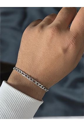 دستبند استیل (فولاد) طوسی زنانه استیل (فولاد) EFAYNU - کد 880559137