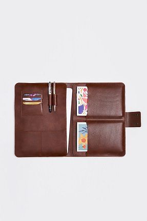 کیف لپ تاپ و مدارک قهوه ای زنانه چرم مصنوعی Necati Çanta - کد 882630124