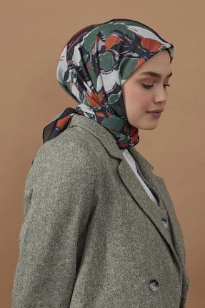 روسری خاکی پنبه ای Modakaşmir - کد 882621848