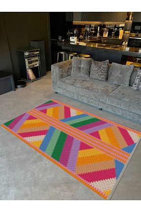 فرش رنگی قابل شستشو Rugs Modern Halı - کد 882636837