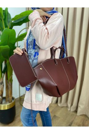 کیف دوشی زرشکی زنانه چرم مصنوعی H&D COLLECTİON - کد 882684610