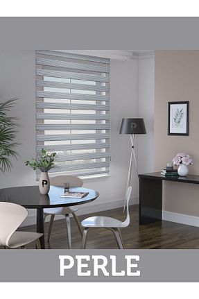 پرده کشوئی طوسی Zebra Perle - کد 766707835