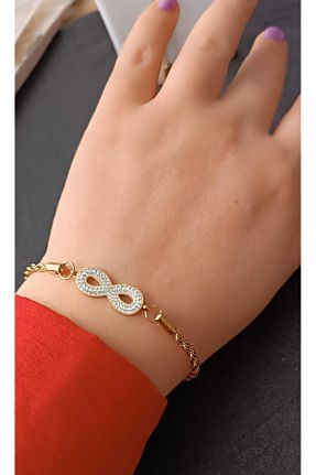 دستبند استیل (فولاد) زرد زنانه استیل ضد زنگ shop - کد 882712375