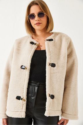 کاپشن بژ زنانه Straight Bianco Lucci - کد 882729611
