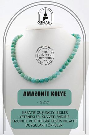 گردنبند جواهر رنگی زنانه سنگ OSMANLI DOĞAL TAŞ - کد 669915252
