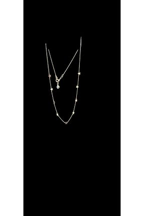 گردنبند طلا رنگی زنانه 14 عیار MİNİMAL - کد 882733184