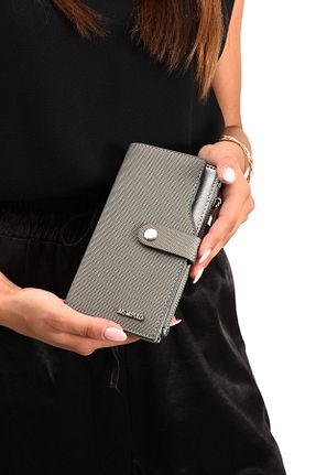 کیف پول طوسی زنانه سایز متوسط Just Polo - کد 380573743