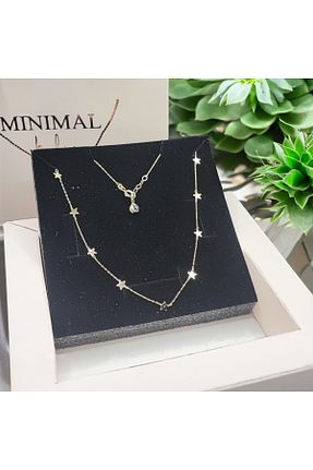 گردنبند طلا رنگی زنانه 14 عیار MİNİMAL - کد 882733184