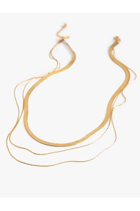 گردنبند جواهر طلائی زنانه فلزی Koton - کد 882720840