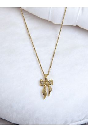 گردنبند استیل ( فولاد ) طلائی زنانه استیل (فولاد) G&M Gift Shop - کد 881966382