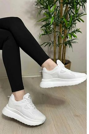 کفش اسنیکر سفید زنانه بند دار MP Fashion - کد 675189601