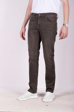 شلوار جین قهوه ای مردانه پاچه ساده DENİM LONİ - کد 841726385