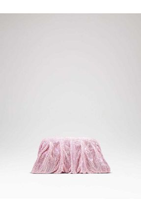 کیف مجلسی صورتی زنانه پارچه ای Moom Bag - کد 859642885