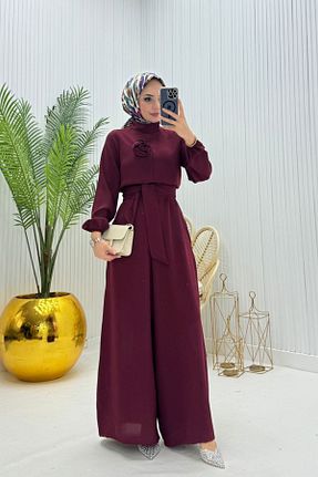 سرهمی حجاب زرشکی زنانه لانگ فیت Neşeli Butik - کد 882802801