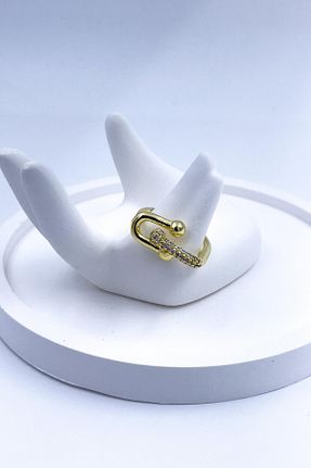انگشتر استیل (فولاد) زرد زنانه استیل ضد زنگ Radino Collection - کد 874254839