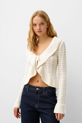 رویه بژ زنانه پنبه ای Bershka - کد 882803172