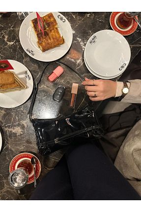 کیف دوشی مشکی زنانه چرم مصنوعی ecemnur karadağ - کد 882807491