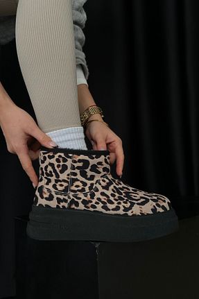 بوت / نیم بوت قهوه ای زنانه چرم مصنوعی Mupa Shoes - کد 882827908