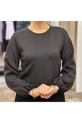 بلوز مشکی زنانه ساده Aris collection - کد 882825351