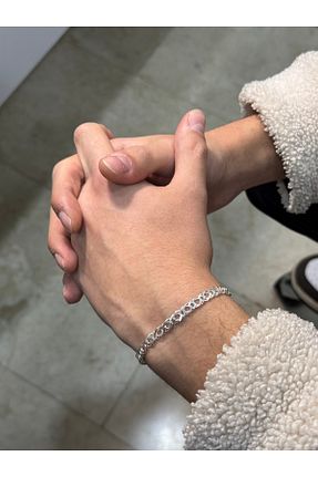 دستبند نقره رنگی مردانه 925 عیار qarma jewellery - کد 882817475