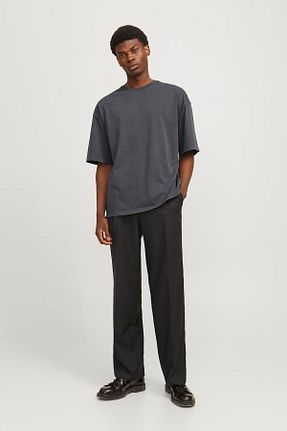 تیشرت قهوه ای مردانه اورسایز Jack & Jones - کد 867770004