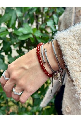 دستبند جواهر قهوه ای زنانه سنگ طبیعی Gökçeada - کد 881927855