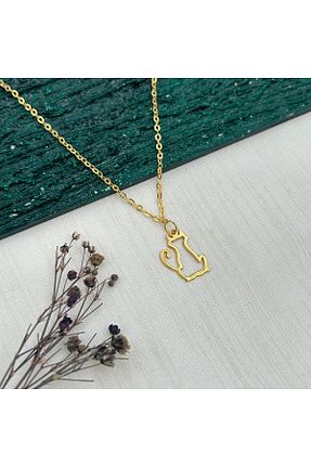 گردنبند جواهر زرد زنانه روکش طلا JEICON ATELIER - کد 882835022