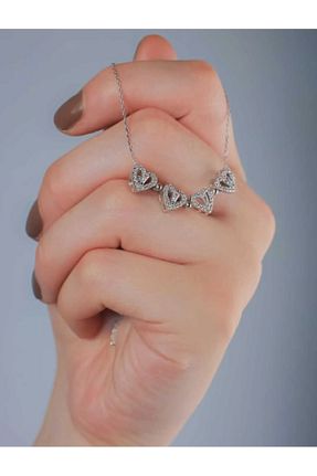 گردنبند نقره صورتی زنانه 925 عیار Şimal Silver - کد 750080753