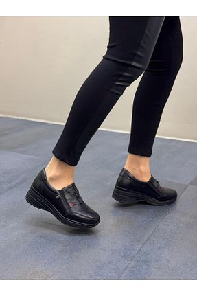 کفش کژوال مشکی زنانه چرم خالص DİVA - کد 882856844