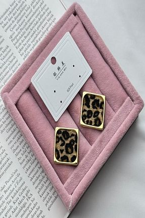 گوشواره جواهر طلائی زیرکن DEMOKAN - کد 882848002