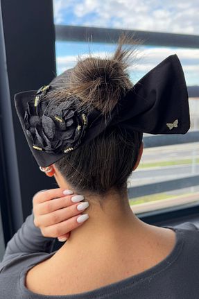 گیره سر مشکی زنانه پلی استر Takıştır - کد 882872979