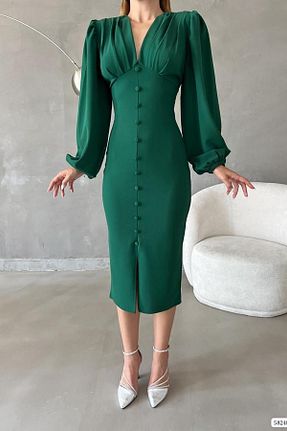 لباس سبز زنانه بافتنی Deafox - کد 760555132