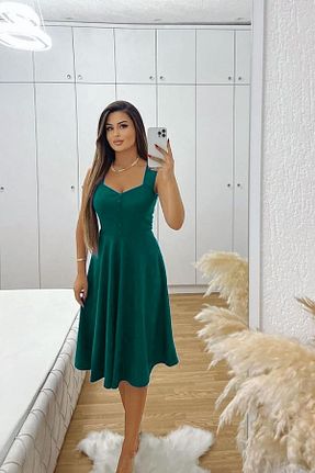 لباس سبز زنانه کرپ Deafox - کد 338877709